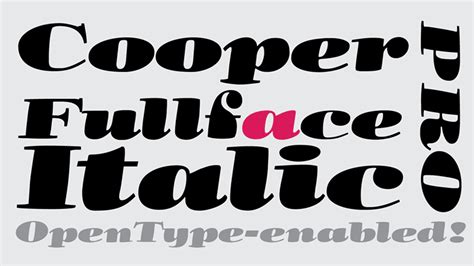 Wordshape | Cooper Fullface Italic Pro