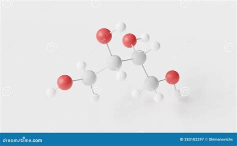 Erythritol Molecule 3d, Molecular Structure, Ball And Stick Model, Structural Chemical Formula ...