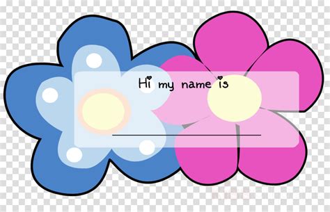 Violet Name Tag Clipart Name Tag Paper Clip Art - Flower Name Tag - Png Download - Full Size ...