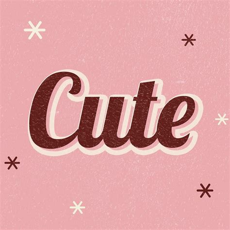 Cute retro word typography on pink background | free image by rawpixel ...