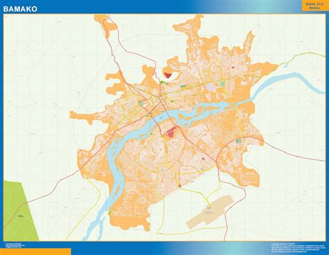 Bamako wall map | Wall maps