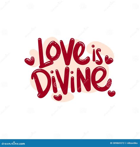 Love is Divine People Quote Typography Flat Design Illustration Stock ...