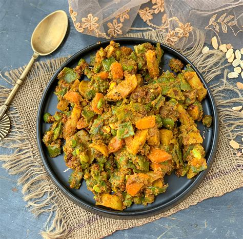 Bhogichi Bhaji Recipe - Maharashtrian Mixed Vegetable Sabzi by Archana ...