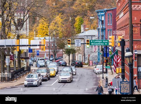 USA, Pennsylvania, Jim Thorpe, town buildings Stock Photo - Alamy