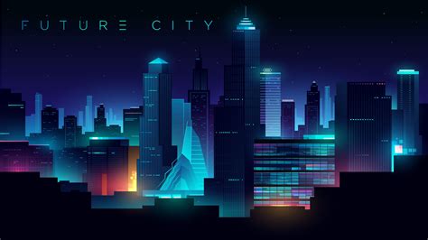 Neon futuristic city in 2021 | Futuristic city, Night city, Dark ...