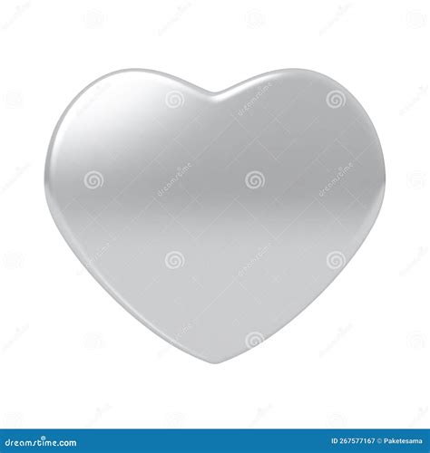 Glossy Silver Heart Icon or Symbol with 3D Effect Stock Vector - Illustration of birthday ...