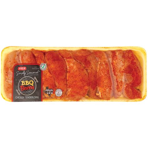 H-E-B Chicken Breast Tenderloins with BBQ Bacon Seasoning - Shop ...