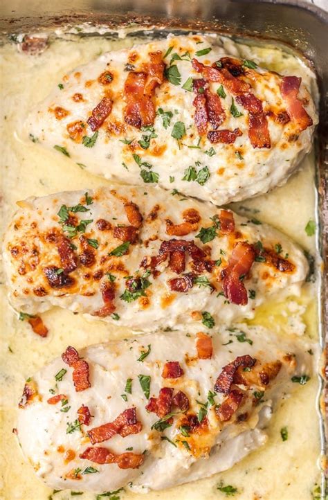 Baked Ranch Chicken with Bacon {VIDEO} Chicken Bacon Ranch