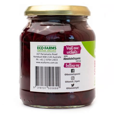 Organic Beetroot Slices 340g | Vegetable | Absolute Organic