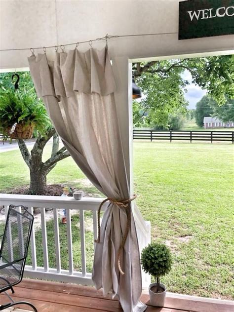 7 Easy {& Creative!} Ways to Hang Curtains - Sophisticated Rust | Outdoor curtains for patio ...