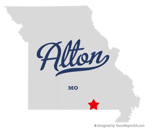 Map of Alton, MO, Missouri