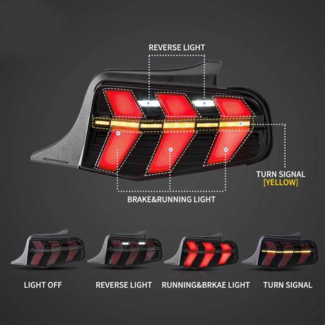 Mustang Amber Sequential LED Tail Lights; Black Housing; Smoked Lens (10-12 Mustang) - Free Shipping