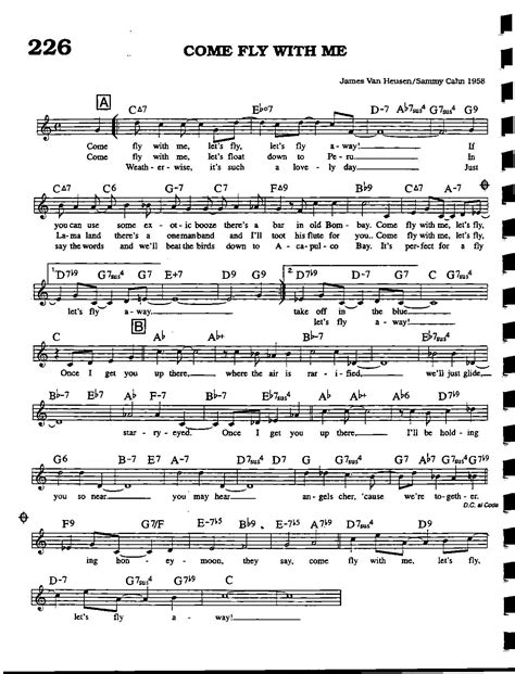 Come Fly With Me Sheet Music | Jazz sheet music, Saxophone sheet music, Cello music