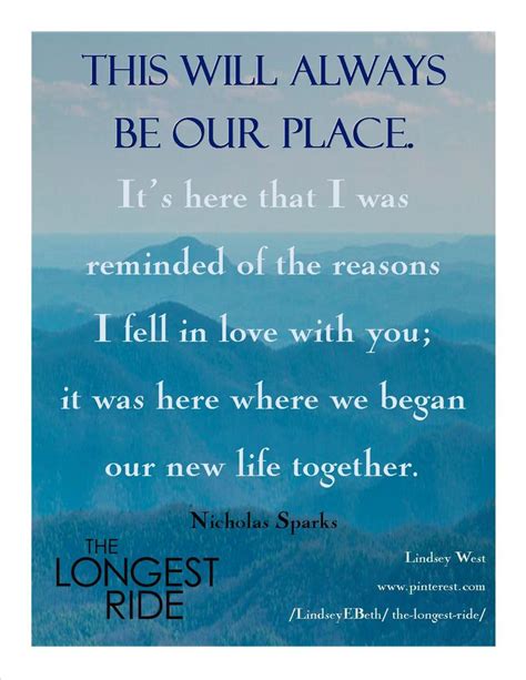 Quote poster from "The Longest Ride" book | Nicholas sparks quotes ...