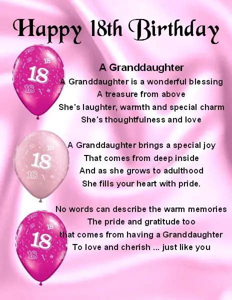 Happy birthday granddaughter Poems