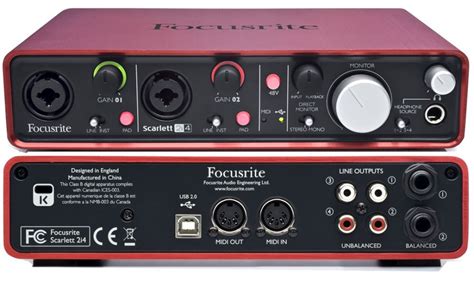 Focusrite Scarlett 2i4, features | Creating Tracks