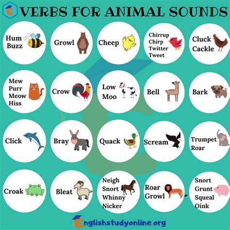 100+ Animal Sounds | Interesting Verbs for Animal Sounds in English - English Study Online