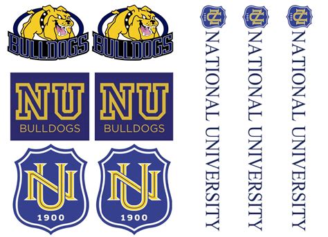 NU Bulldogs Sticker Package 9 Pieces, National University Car Sticker ...