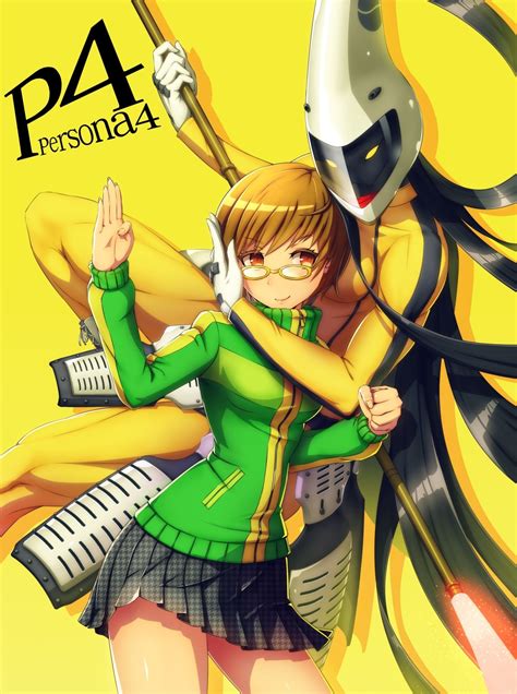 Wallpaper : illustration, anime girls, cartoon, Persona series, Persona 4, Chie Satonaka, comics ...