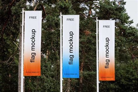 Free Banner Flags Mockup | Mockuptree