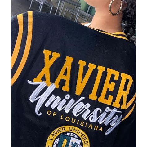 Wool Black Louisiana Xavier University Varsity Jacket - Jackets Masters