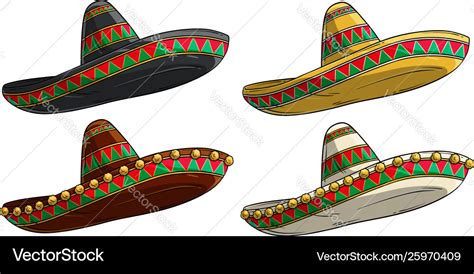 Cartoon traditional mexican hat sombrero Vector Image