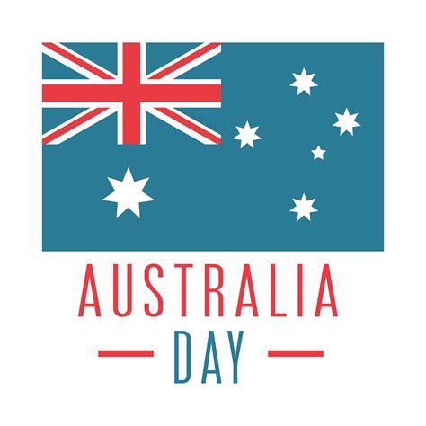 australia day national flag emblem over white background 2621684 Vector ...