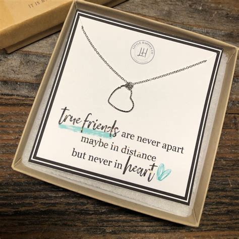 Long Distance Friendship Necklace BFF Gifts Best Friend Long - Etsy