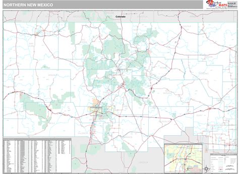 New Mexico Northern Wall Map Premium Style by MarketMAPS - MapSales