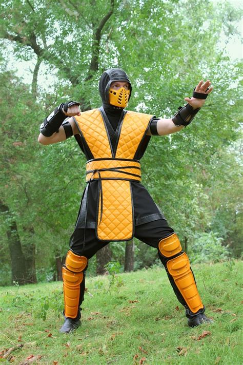 Scorpion Cosplay Kostüm Mortal Kombat Klassic Arcade Ninja | Etsy