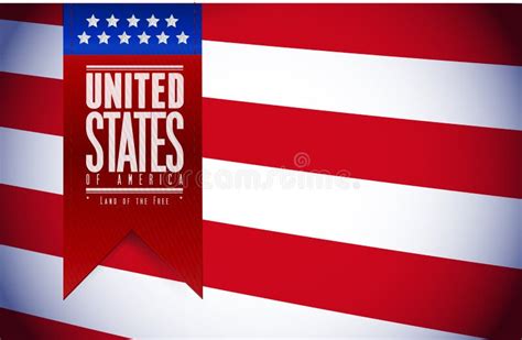 United States. Usa Flag Banner Illustration Stock Illustration - Illustration of america ...