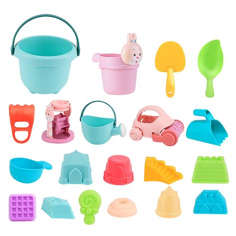 Matoen 20Pcs Beach Toys for Toddler, Sand Beach Toys for Kids Ages 4-8 with Bucket Sand Castle ...