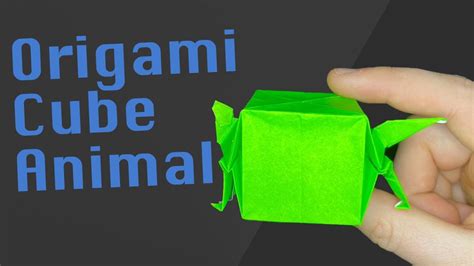 Origami Cube Animal Tutorial 🟦. From a single square no cutting or ...