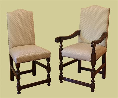 Oak Upholstered Dining Chairs for Period Table