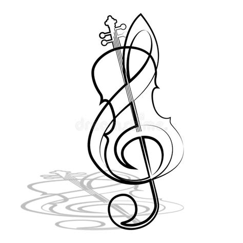 Treble Clef Violin Stock Illustrations – 2,832 Treble Clef Violin Stock ...