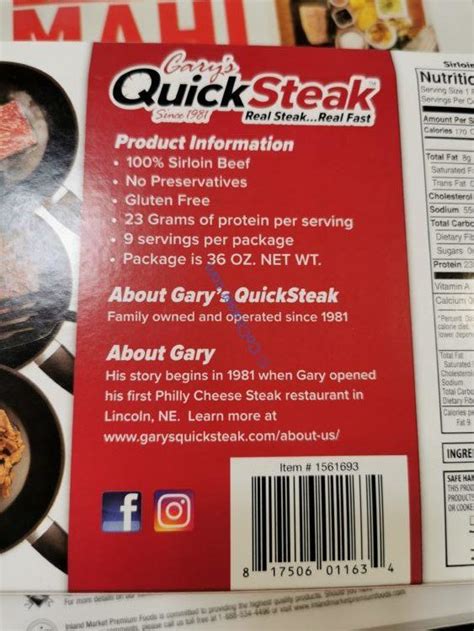 Gary’s Quick Steak Thinly Sliced Beef 3/12 Ounce Boxes – CostcoChaser