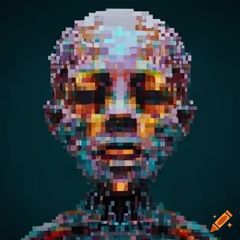 Pixel art of extraterrestrial beings making contact on Craiyon