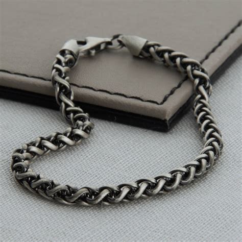 heavy sterling silver detailed chain bracelet by hurleyburley man | notonthehighstreet.com