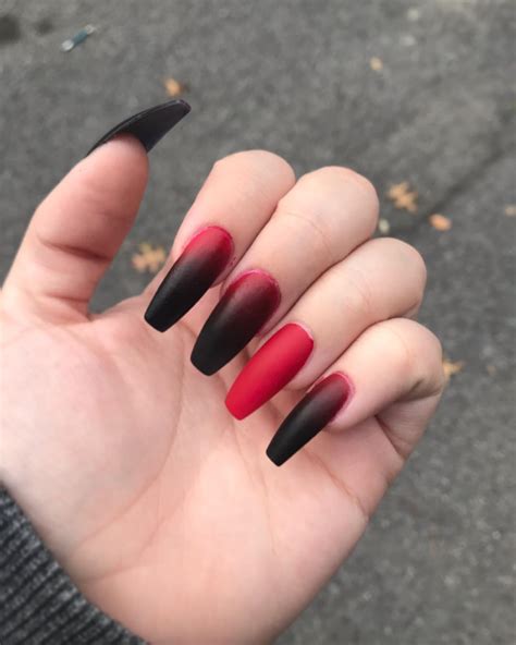 UPDATED: 35 Stunning Red and Black Ombre Nails (August 2020)