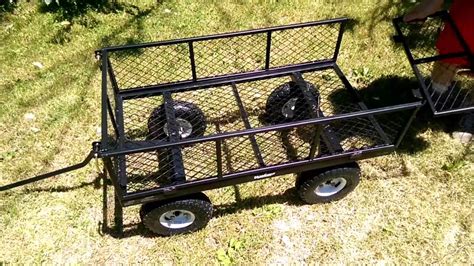 Yardworks 900 lb. Steel Utility Cart Review - YouTube