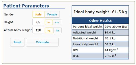 Ideal Body Weight Calculator – Now Available! - ClinCalc.com