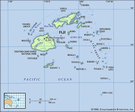 Fiji Volcano Map