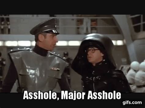 Spaceballs: Surrounded by assholes animated gif