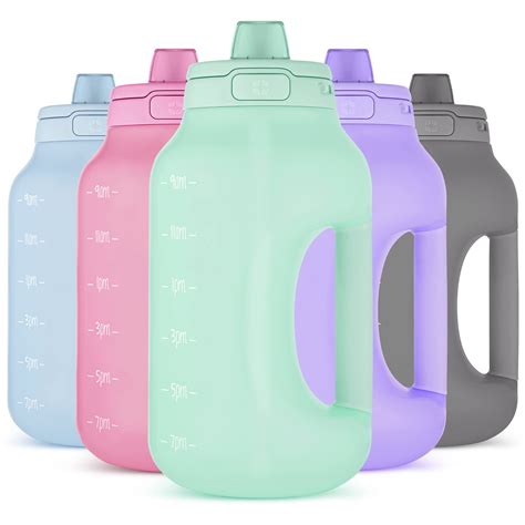 Buy Ello Hydra 64oz Half Gallon Water Jug with Handle and Motivational Time Markers for All Day ...