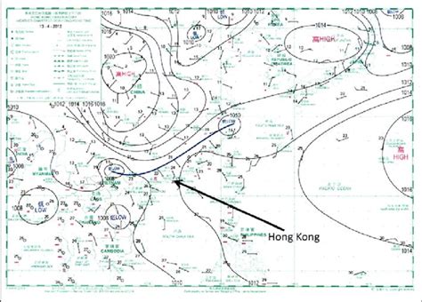 The surface isobaric chart at 0000 UTC, 13 April, 2012 | Download ...