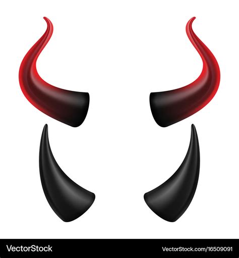 Devil horns halloween evil horns sign Royalty Free Vector