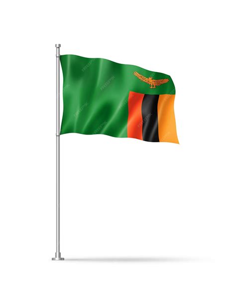 Premium Photo | Zambian flag isolated on white