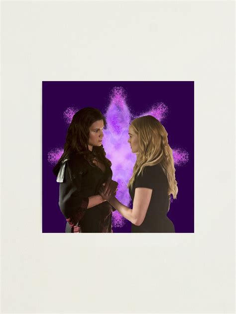 "Nyssa Al Ghul and Sara Lance purple background" Photographic Print for ...