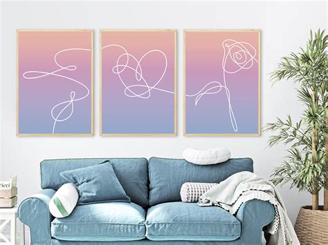 Bts Love Yourself K-pop Flowers Bts Flower Bts Home Decor Bts - Etsy