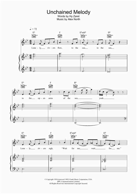 Unchained Melody Piano Sheet Music | OnlinePianist